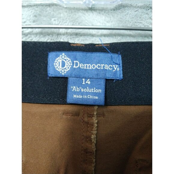 Democracy Pants Womens 14 Brown Cargo Ab Solution High Rise Utility Lace - Picture 7 of 9